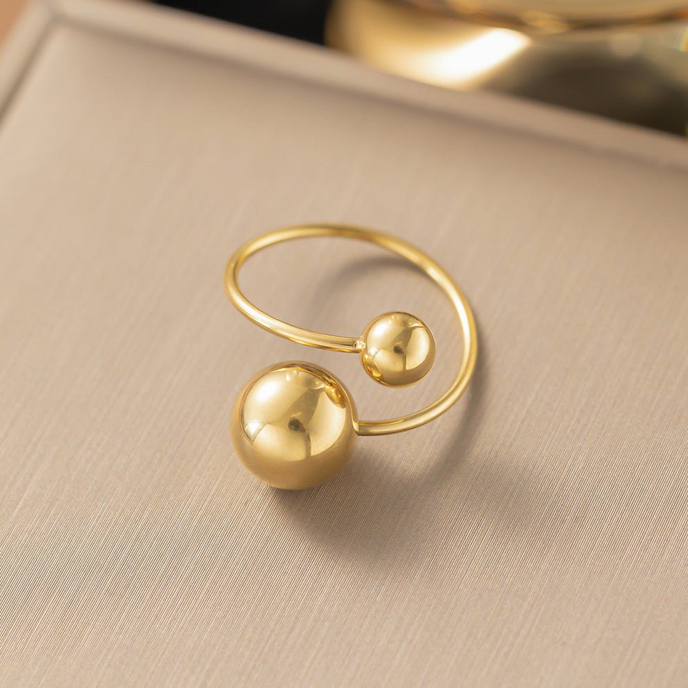 Anti-Tarnish Small & Big Ball Ring
