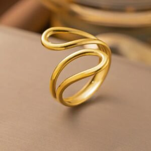 Anti-Tarnish Hollow Cross Ring